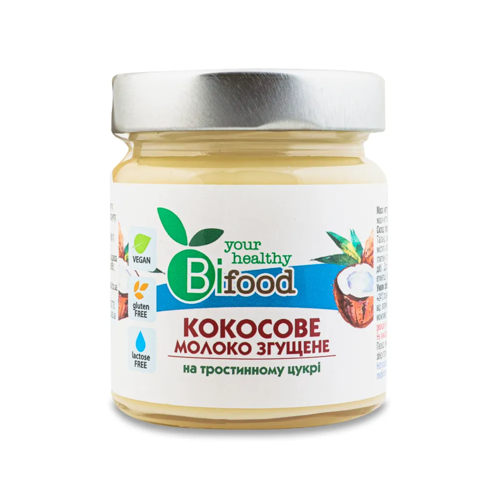 Згущене молоко BIfood Кокосове на трос.цукрі 240гр  арт. 05956 