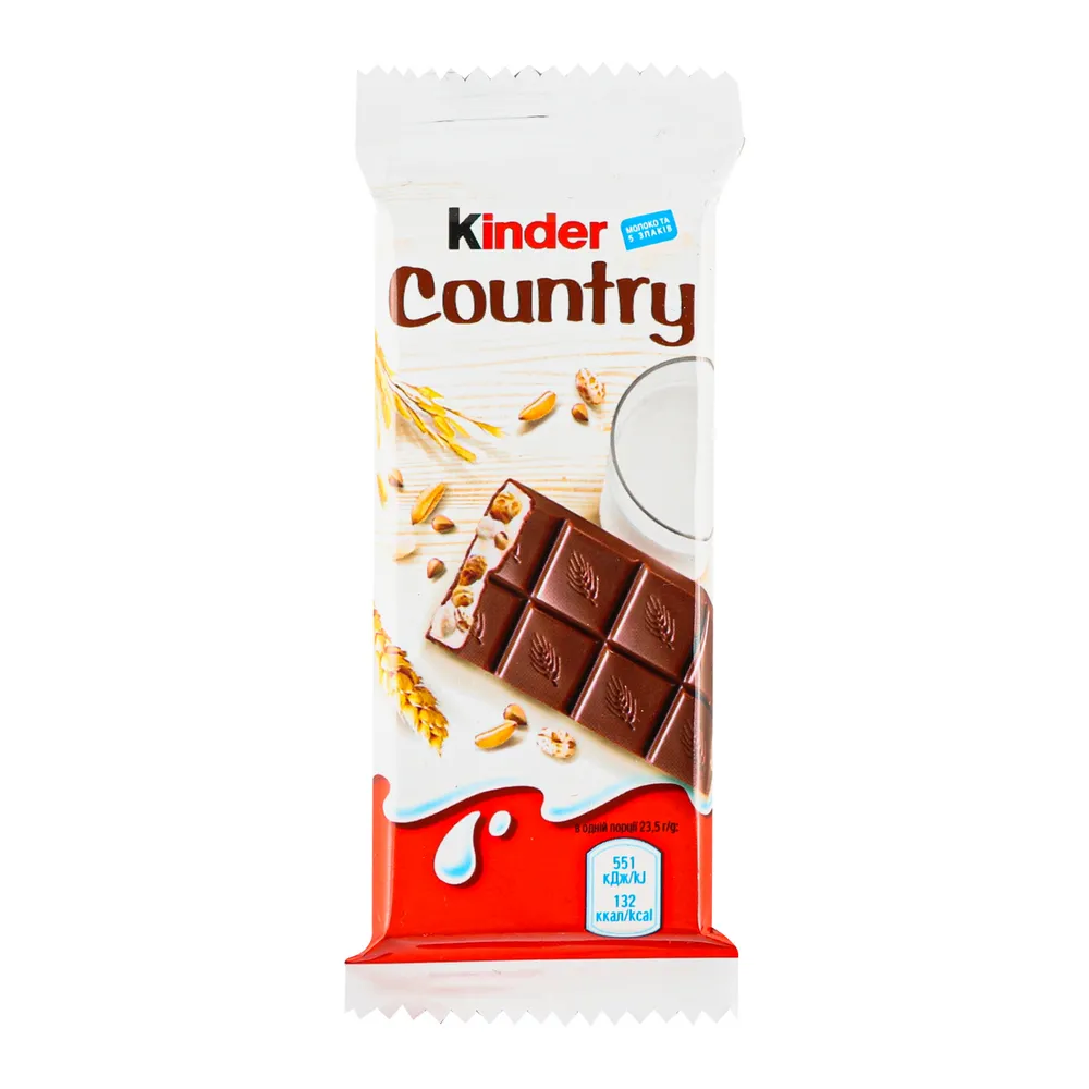 Шоколад Kinder Country зі злаками 23гр  арт. 02296 