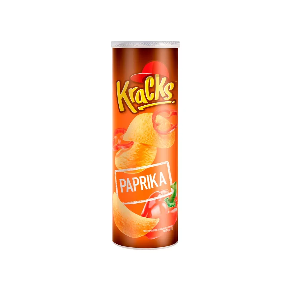 Чипси Kracks паприка 160гр  арт. 04325 