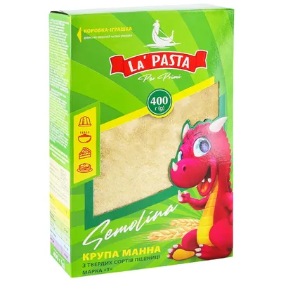 Крупа La Pasta Манна з твердих сортів пшениці 400гр  арт. 11063
