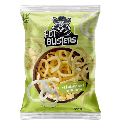 Чипси Hot Busters Цибульні кільця 70гр  арт. 10569