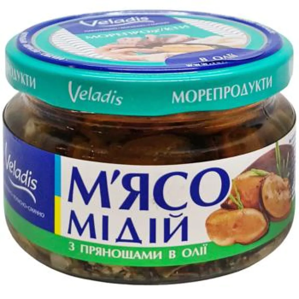 Мідії Veladis в олії з прянощами 200гр  арт. 10823 