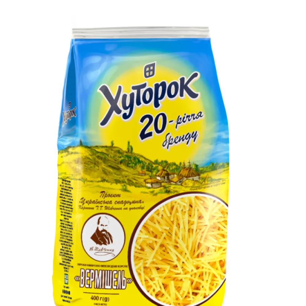 Макарони Хуторок Вермішель 400гр  арт. 08257 