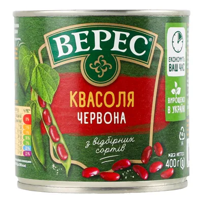 Квасоля Верес Червона з/б 400гр  арт. 00366