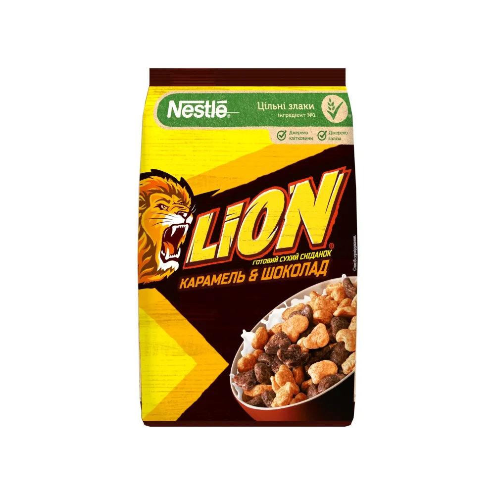 Сухий сніданок Nestle Lion карам.сироп-шоколад 210гр  арт. 08416 