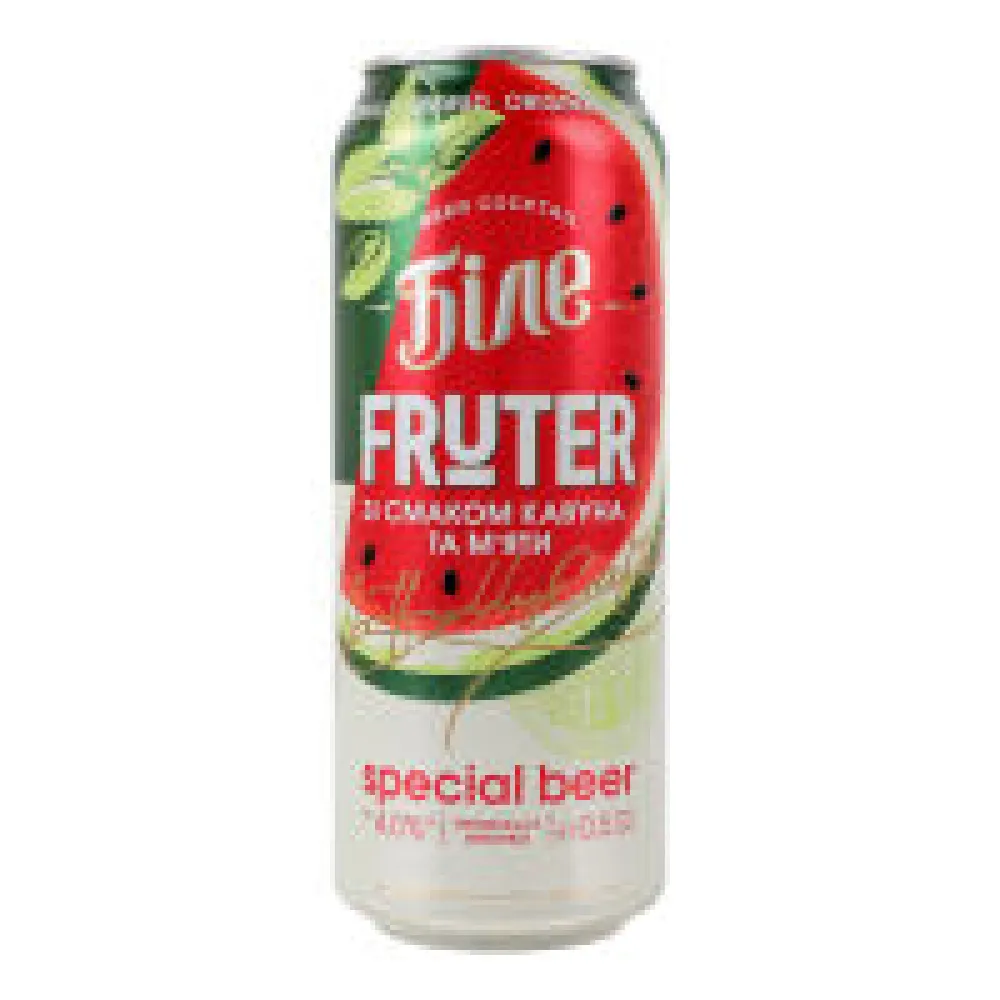 Пиво Чернігівське Fruter біле зі см.кавунна та м'яти з/б 0,5л  арт. 08981 