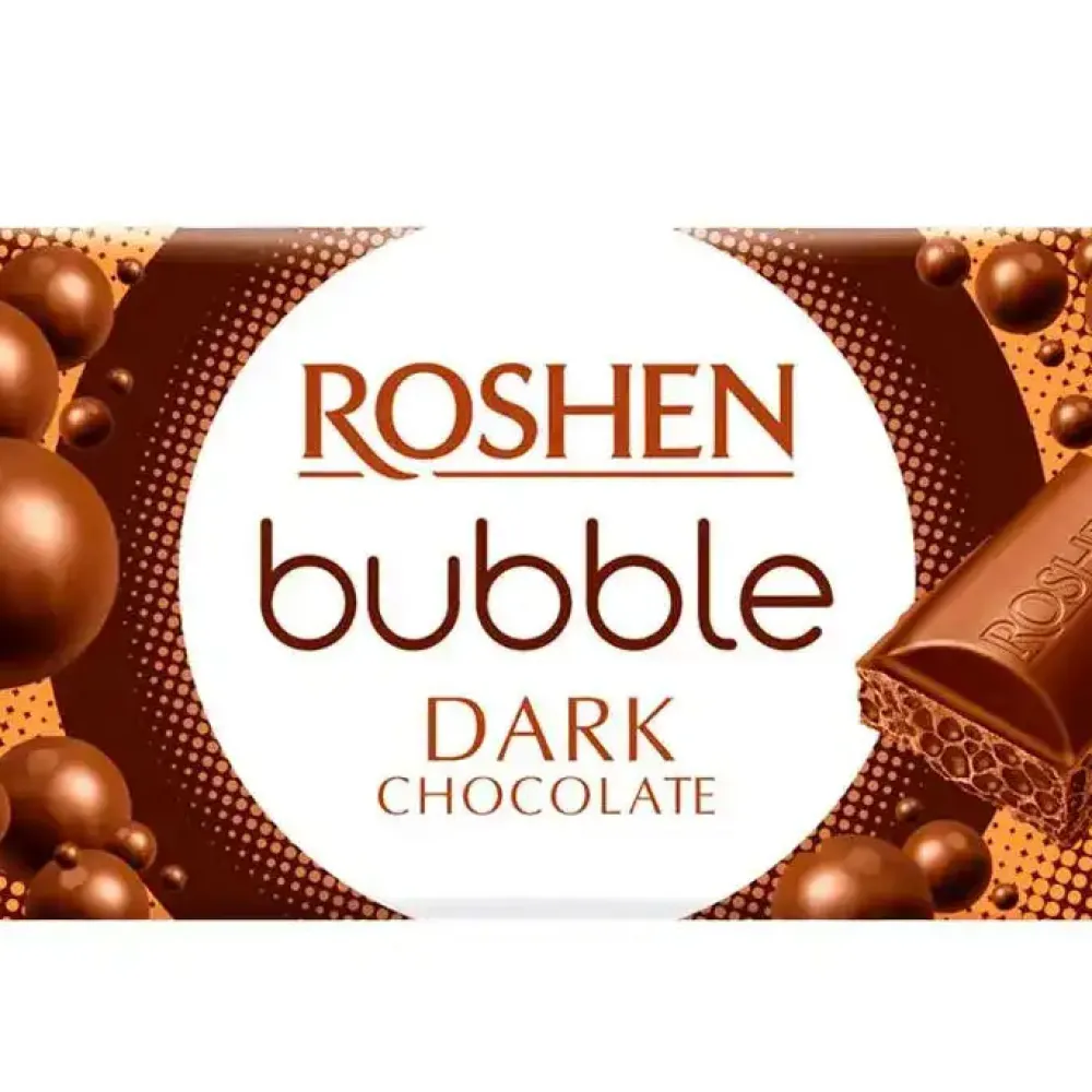 Шоколад Roshen Пористий екстрачорний 80гр  арт. 04435 