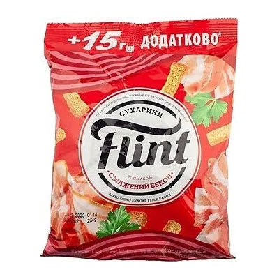 Сухарики Flint пшен-жит. Смаж.Бекон 125гр  арт. 02754