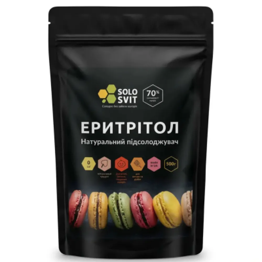 Підсолоджувач SoloSvit Еритрітол 500гр  арт. 10016 