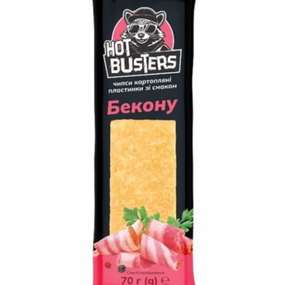 Чипси Hot Busters бекон 70гр  арт. 04407 