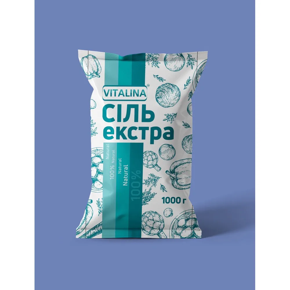 Сіль Vitalina Екстра 1кг  арт. 08785 