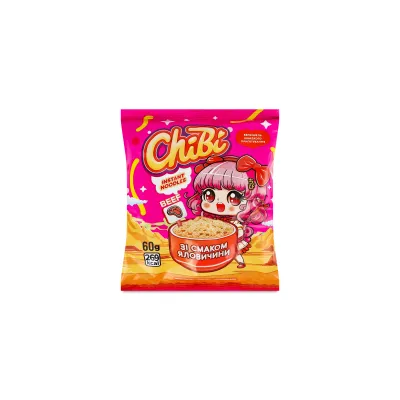 Вермішель швидкого приготування ChiBi Ялов. 60г  арт. 07394