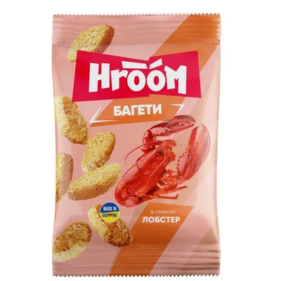 Сухарики Hroom Багетні Лобстер 100гр  арт. 07011