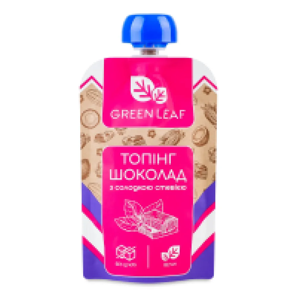 Топінг Green Leaf Шоколад зі стевією 90гр  арт. 08571 