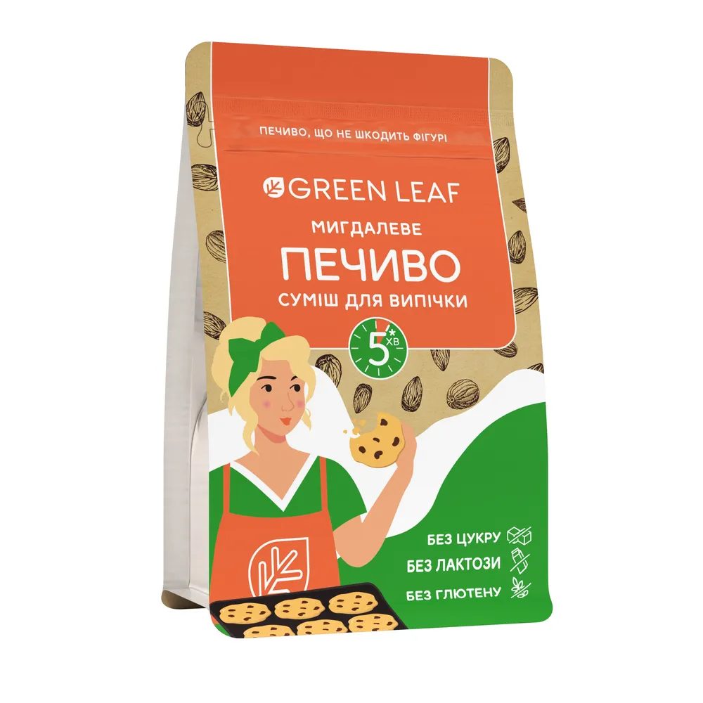 Суміш для мигдалевого печива Green Leaf Без глютену 300гр  арт. 07780 