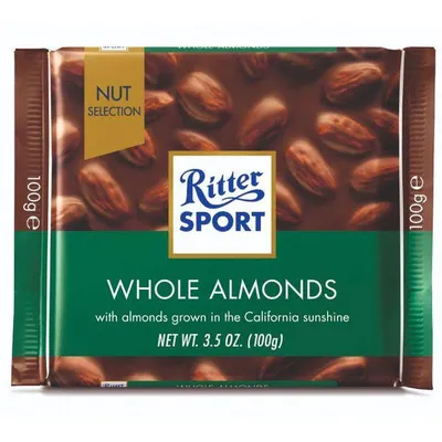 Шоколад Ritter Sport Whole Almonds 100гр  арт. 08646