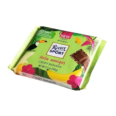 Шоколад Ritter Sport Crispy Banana 100гр  арт. 07819