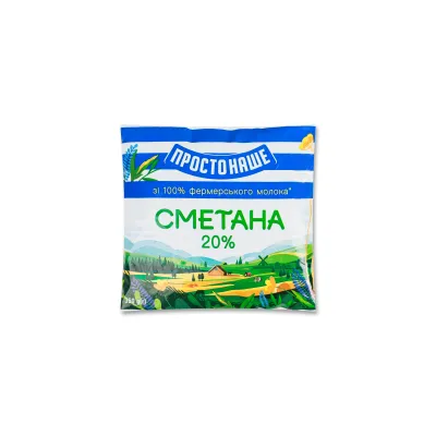 Сметана Простонаше 20%  п/е 350гр  арт. 04248