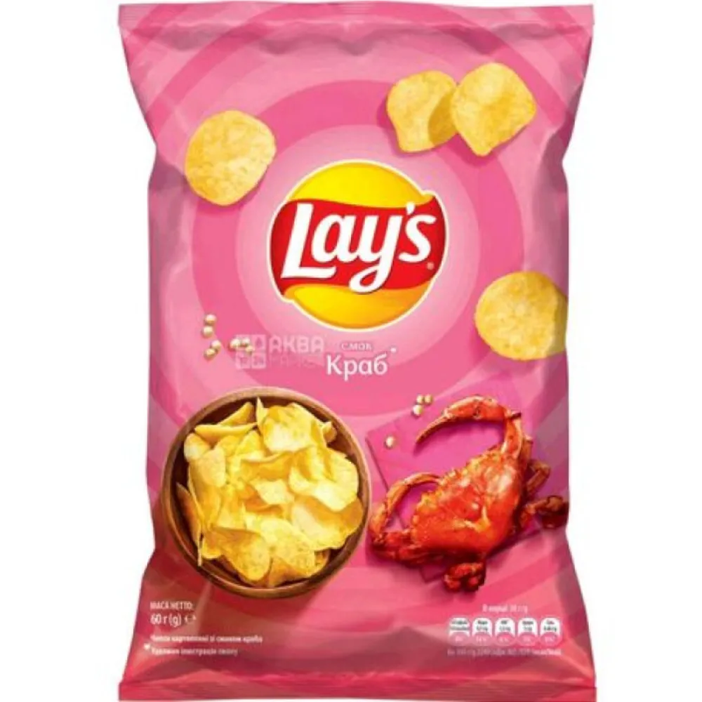 Чипси Lay's краб 60гр  арт. 06584 