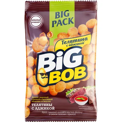 Арахіс Big Bob Телятина-аджика 90гр  арт. 07020