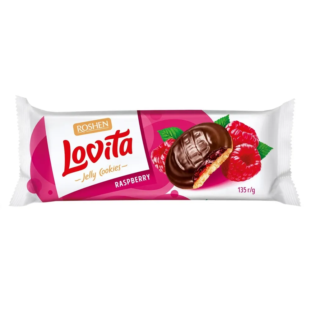 Печиво Roshen Lovita Jelly малина 135гр  арт. 07499 