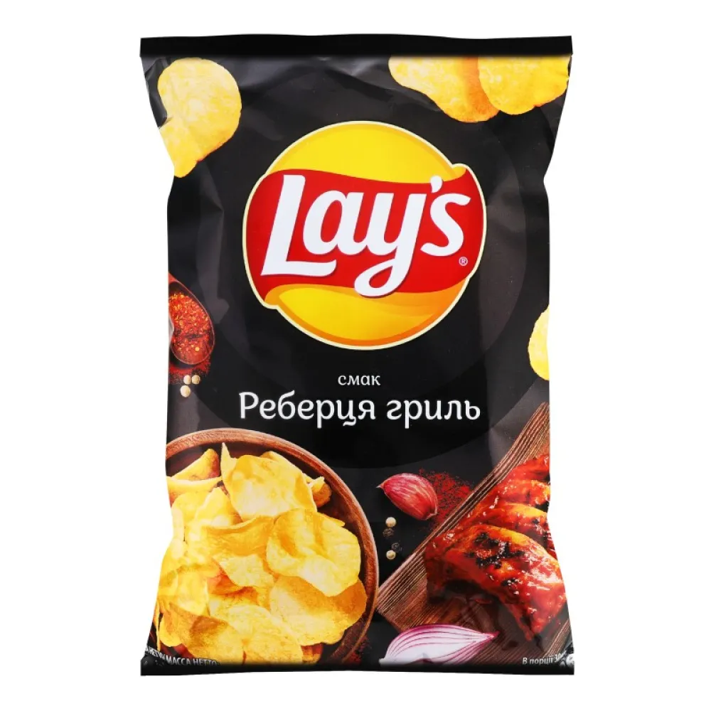 Чипси Lay's Реберця гриль 120гр  арт. 06582 