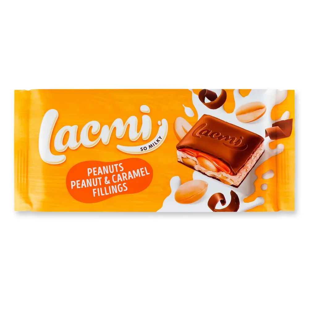 Шоколад Lacmi Арахіс-карамель 87гр  арт. 08084 