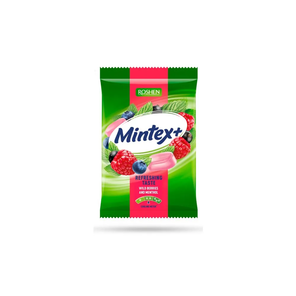 Карамель Roshen Мінтех+ ягоди-ментол 140гр  арт. 07138 