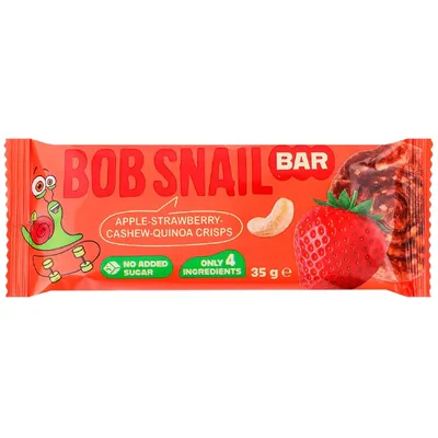 Батончик Bob Snail ябл-пол-кеш-кріспи кіноа 35гр  арт. 10280