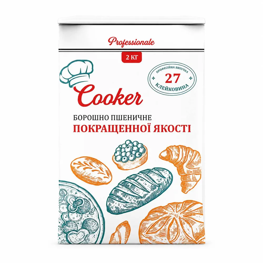 Борошно Cooker Пшеничне 2кг  арт. 11088 