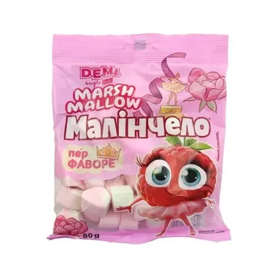 Маршмелоу Demi Малінчело 80гр  арт. 10832