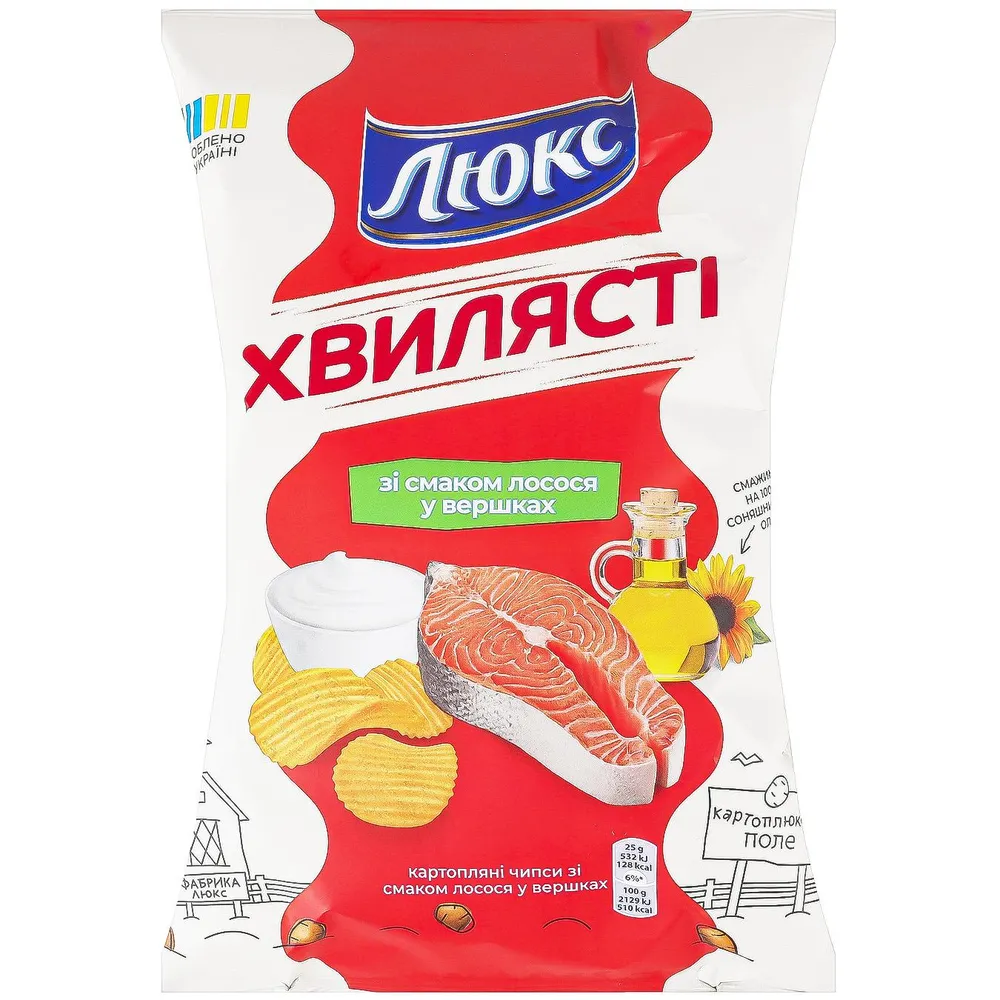 Чипси Люкс Лосось у вершках 125гр  арт. 09335 