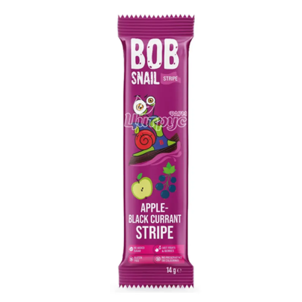 Цукерка Bob Snail Ябл-чорна смородина 14гр  арт. 07837 