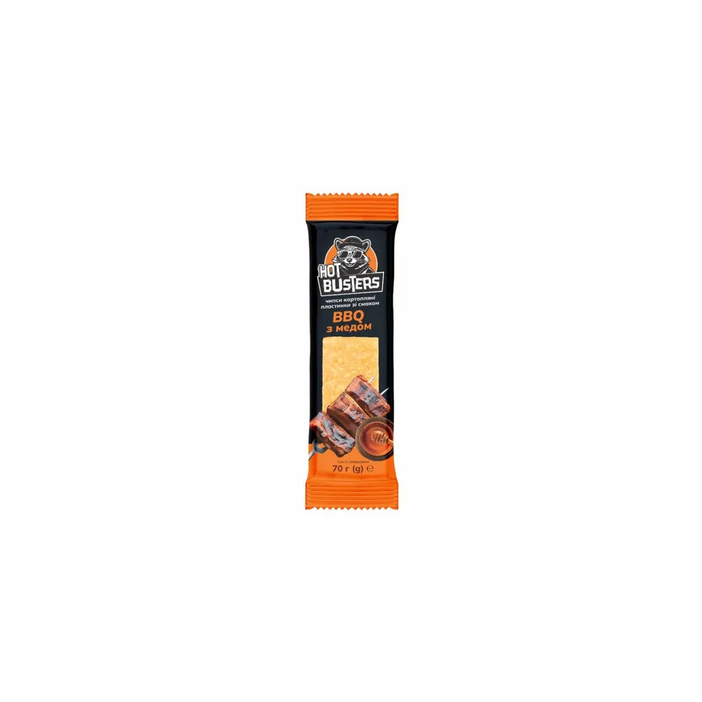 Чипси Hot Busters BBQ з медом 70гр  арт. 06467 