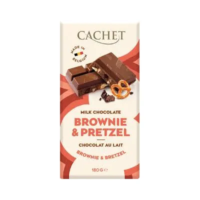 Шоколад Cachet Brownie&Pretzel 180гр  арт. 08771