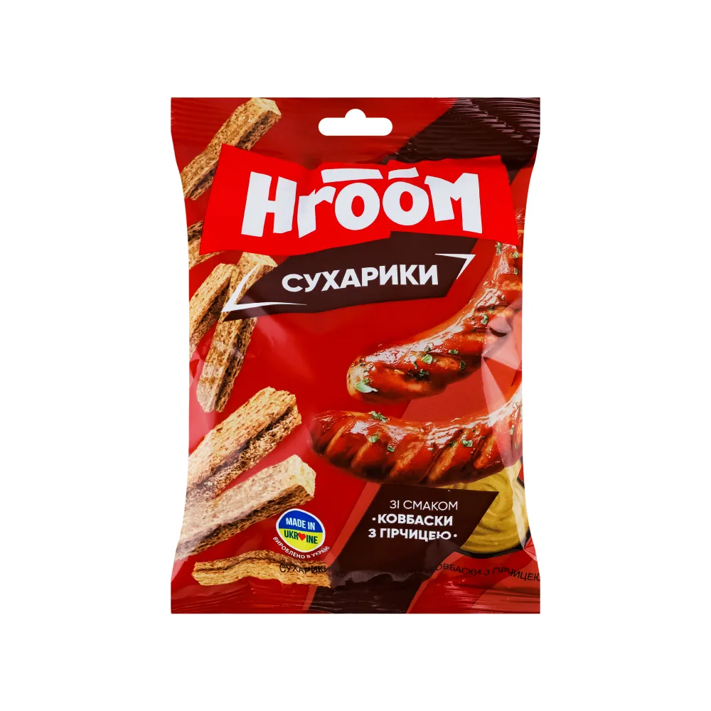Сухарики Hroom ковб/гірч 60гр  арт. 05372 