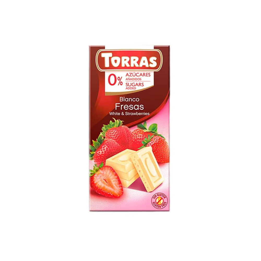 Шоколад Torras білий з полун. б/ц 75гр  арт. 02981 