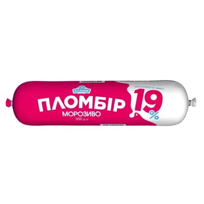 Морозиво Хладик Пломбір 19% циліндр 500гр  арт. 02504