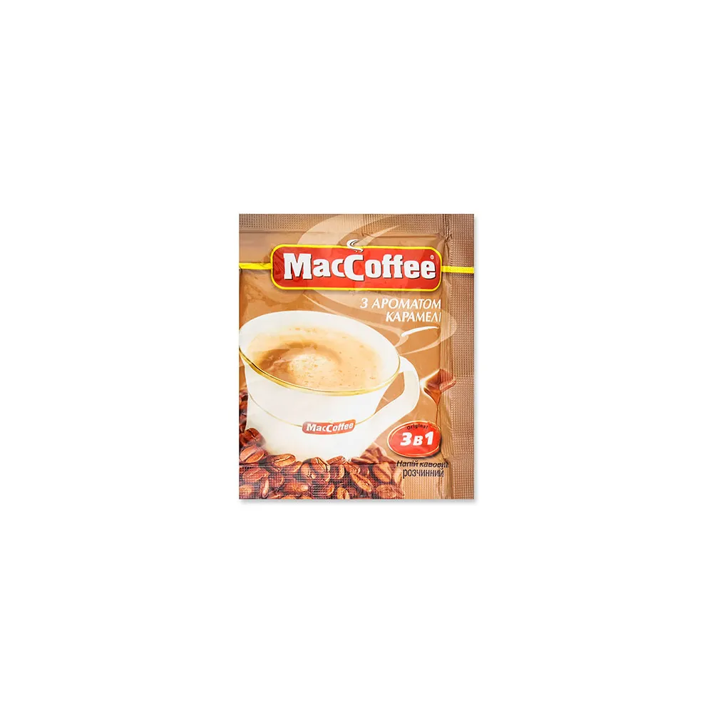 Кава стік MacCoffee 3в1 Карамель 18гр  арт. 04590 