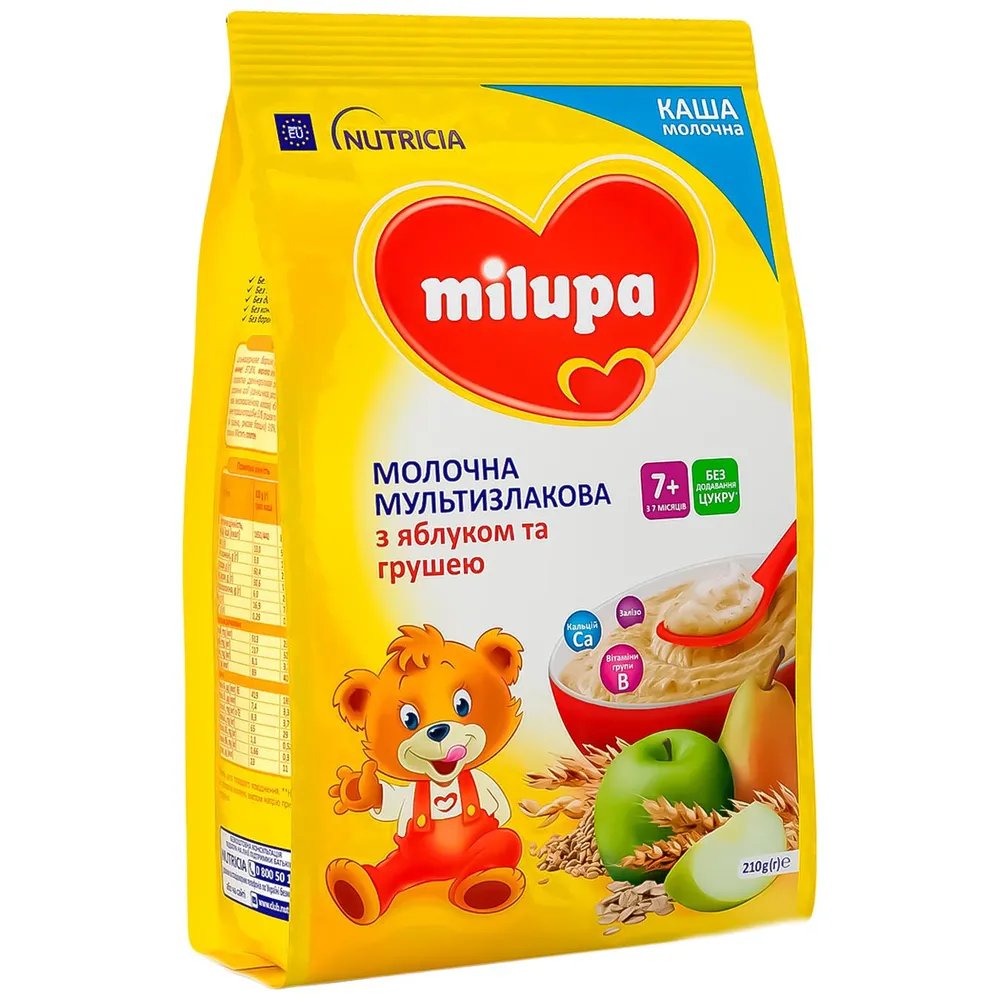Каша мультизлакова Milupa з сумішшю фруктів від 7міс 210гр  арт. 10215  - фото 2
