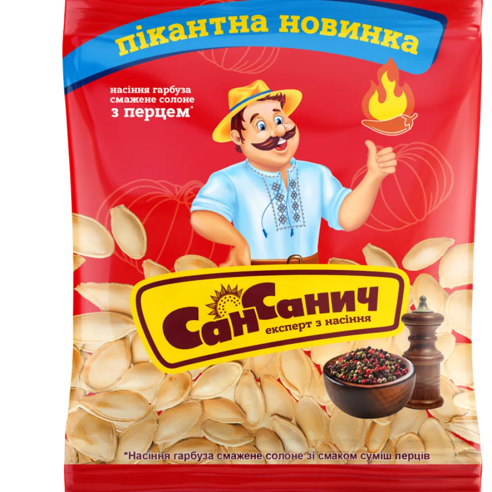 Насіння гарбузове Сан Санич Суміш перців 65гр  арт. 09228 