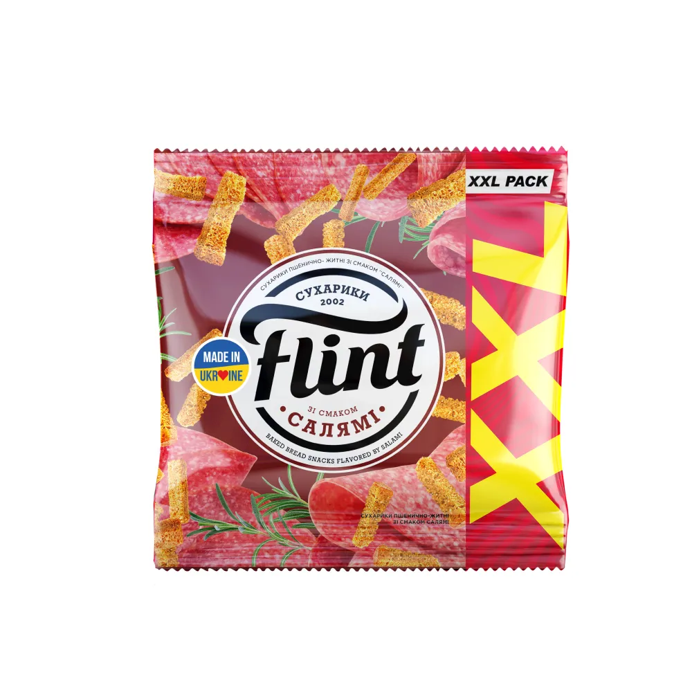Сухарики Flint пшен.-житн.Салямі 140гр  арт. 00554 
