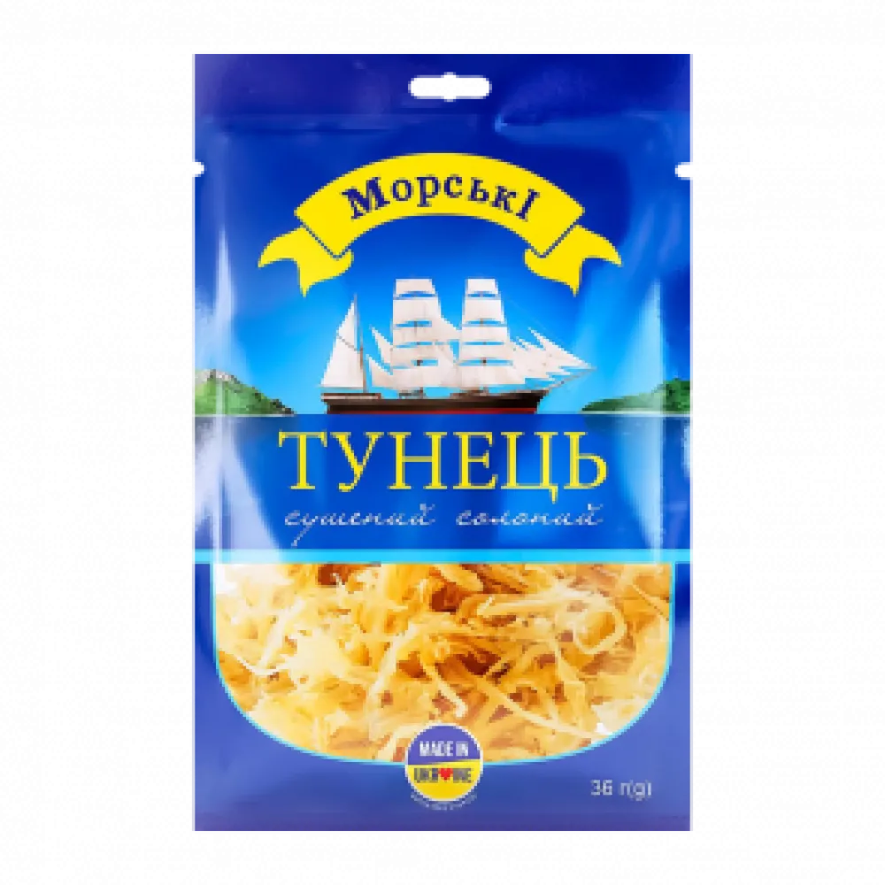Тунець сушений Морські солоний 36гр  арт. 00572 