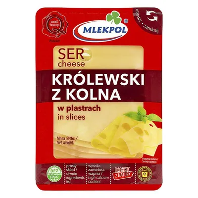 Сир Mlekpol Krolewski наріз. 400гр  арт. 00890