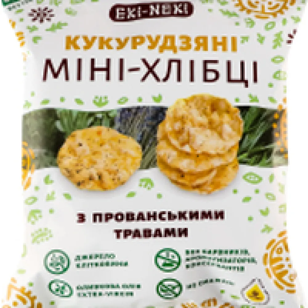 Міні-хлібці Eki-Neki Кукурудзяні з прованськими травами 40гр  арт. 07969 