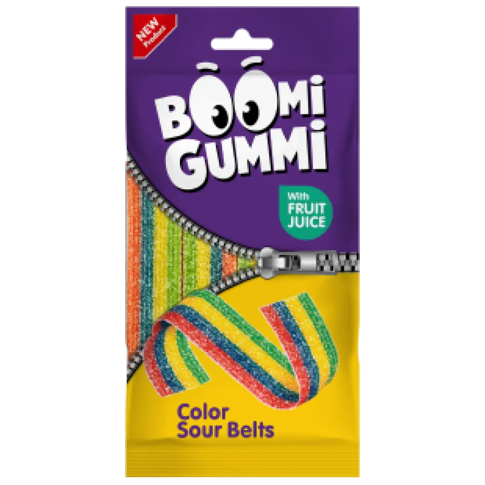 Желейна цукерка Boomi Gummi Sour Belts 70гр  арт. 08866 