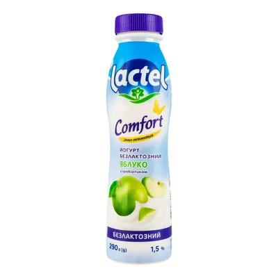 Йогурт Lactel безлакт. з ябл. 290мл  арт. 07272