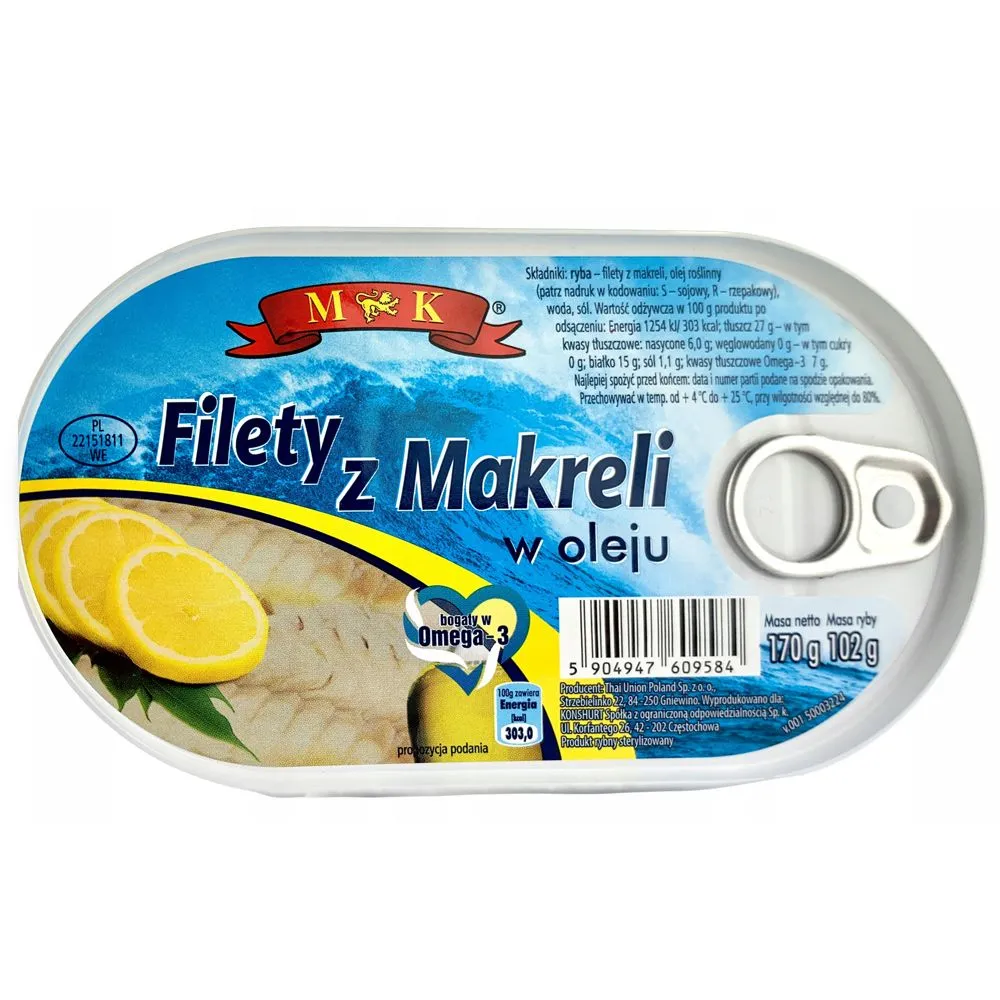 Філе макрелі M&K 170гр  арт. 01559 