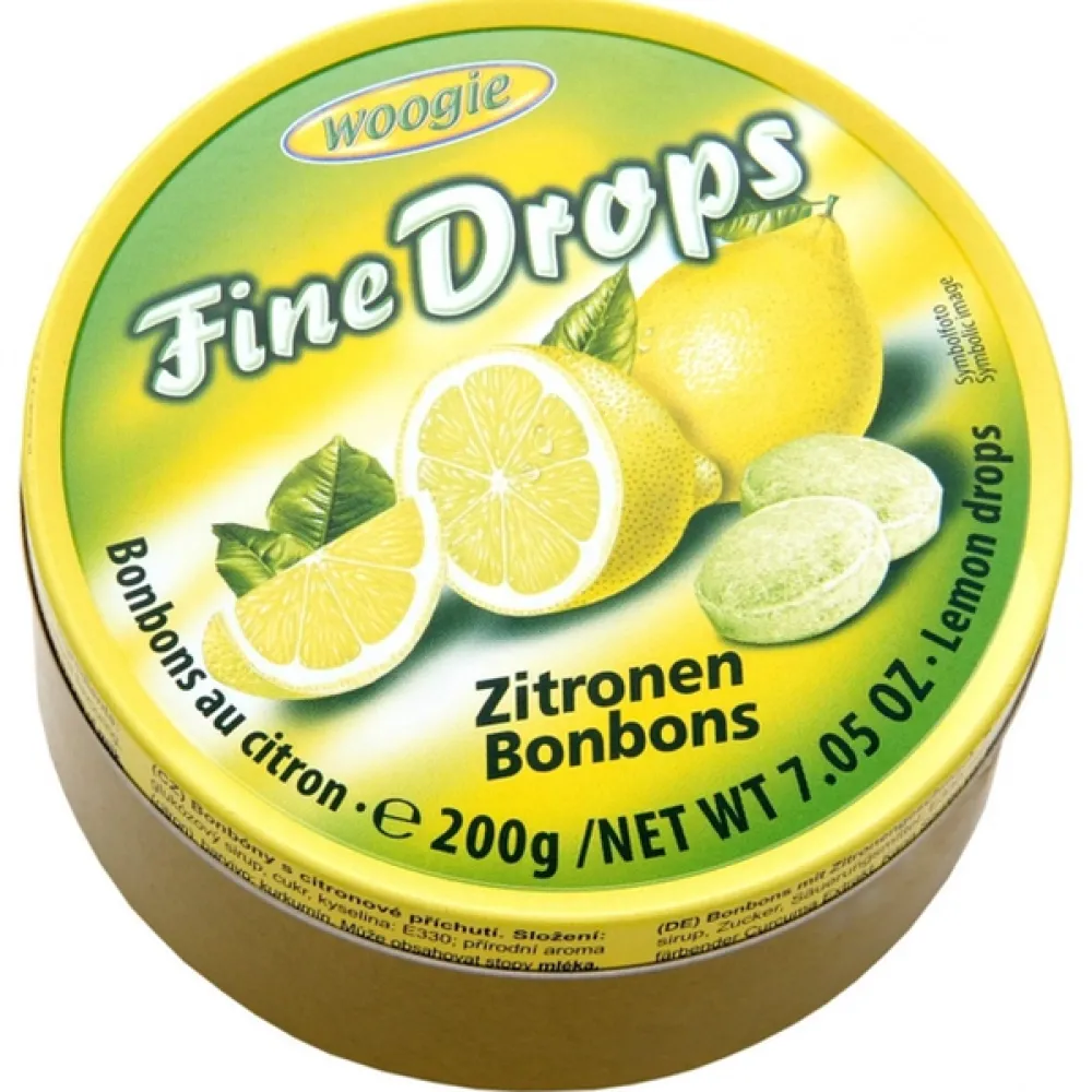 Льодяник Woogie Fine Drops лимон 200гр  арт. 07438 