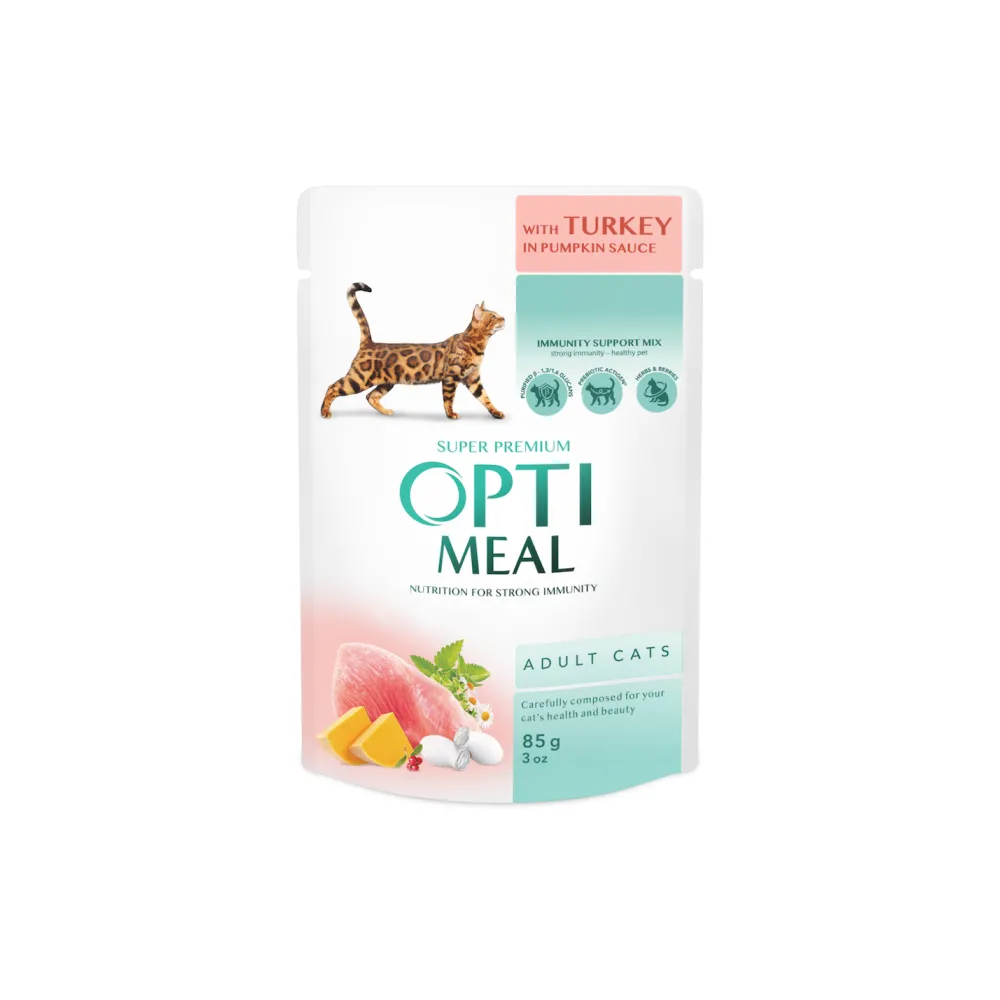 Рідкий корм для котів Opti Meal інд/гарб. 85гр  арт. 07563 